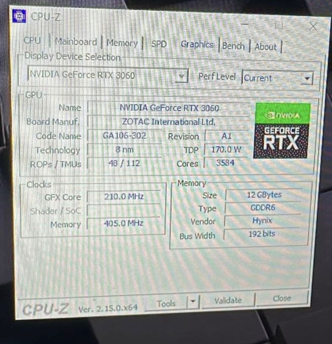 Computer plus Monitor 170HZ 27 inch 2K - RTX 3060 12 GB i9 11900KF