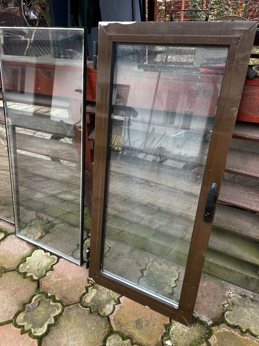 4x buc sticlă termopan tentă de mov și toc aluminiu