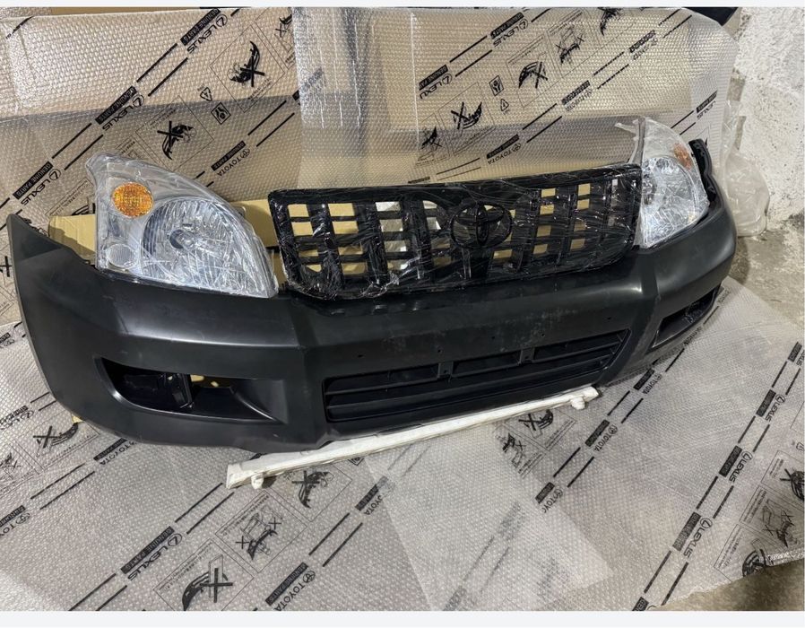 Губа на передний бампер Тойота Прадо 120 лексус gx470