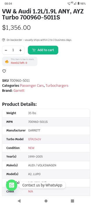 Турбо за 1.2 TDI vw, seat, skoda чисто ново