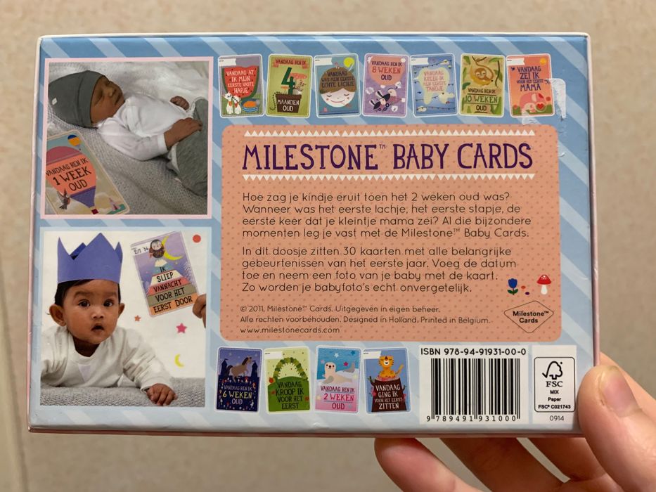 Milestone карти за бебе - Първа годинка