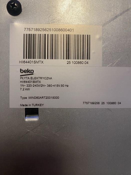 Plita electrica Beko HII64401 SMTX