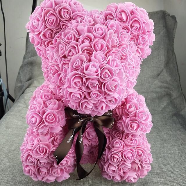 Ursulet culoare roz cadou pt iubita 40 cm 150 lei