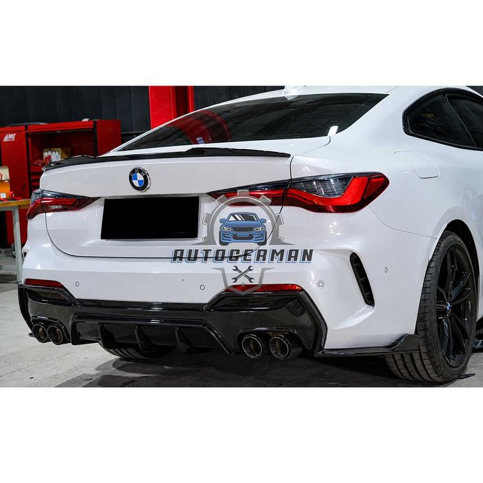 Лип спойлер за BMW G22 М3 4 серия черен гланц (2021+) заден спойлер БМВ Г серия багажник черен BMW 4 Series G22 тунинг автомобилна добавка spoiler