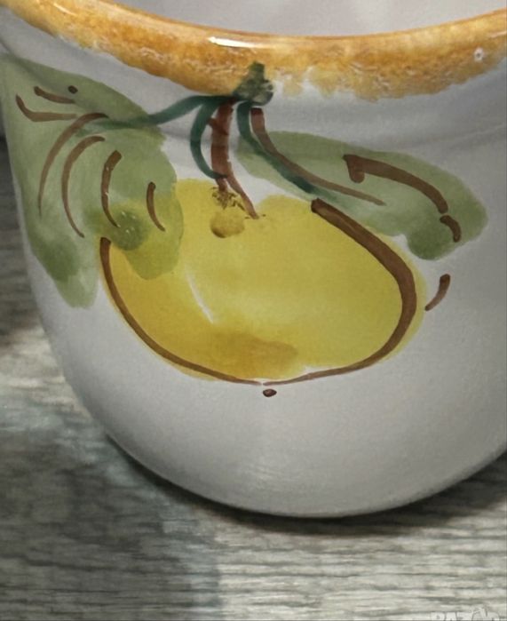 Керамичен  немски комплект чаши ръчно рисувани