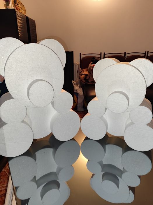 Urs polistiren/ursuleți 60 și 50 cm.