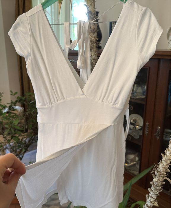 Top alb, impecabil, S