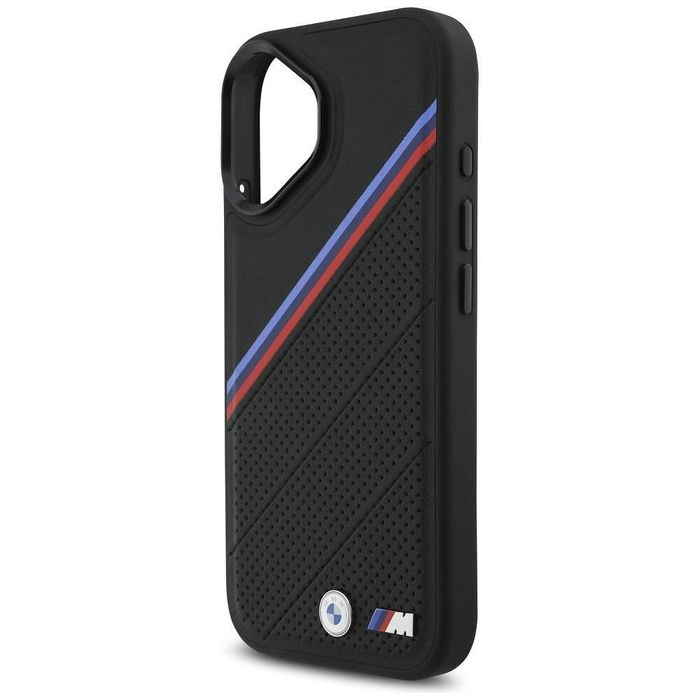 Bmw m tricolor metal logo magsafe case for iphone 17 black