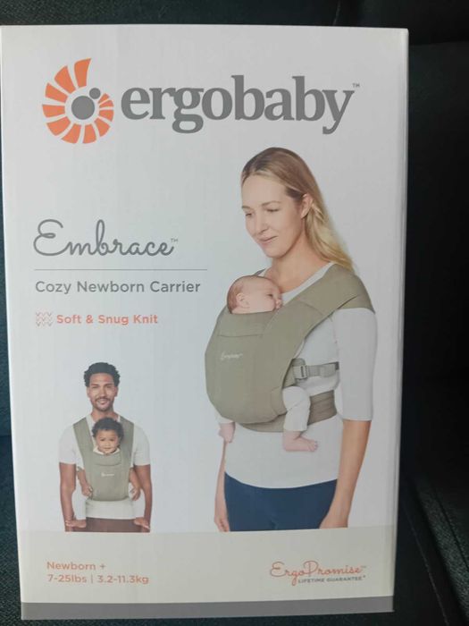 Продавам чисто новa Ергономична раница за бебе Ergobaby Embrace Soft Olive - 80  евро.
