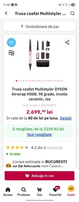 Dyson Airwrap Multistyler - garantie 2 ani