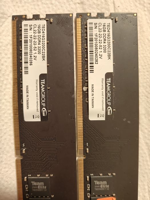 2 buc ddr4 16gb 3200mhz teamgroup