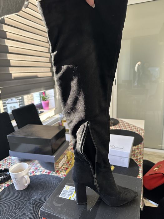 Cizme 37 cu toc masiv