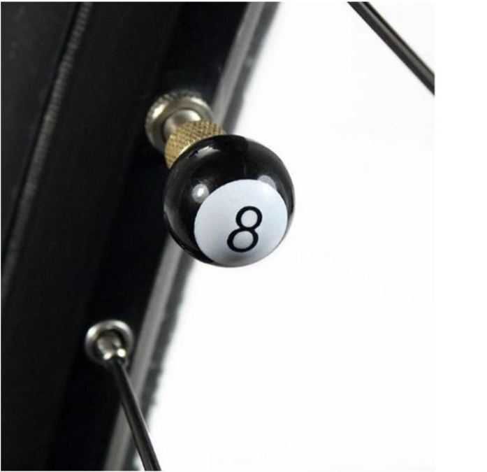 Капачета за винтил, стил Билярдна топка, Осмица, 4 броя/к-т