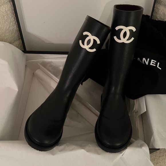 Chanel сапоги, голоши под дождь
