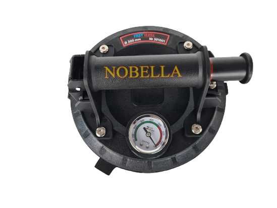 ВАКУУМ ДРЪЖКА / вендуза Ф200 мм., с помпа и манометър- повд. 110/50 кг