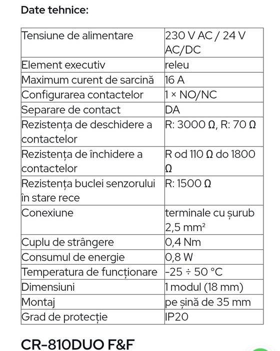 Releu termic CR-810 DUO