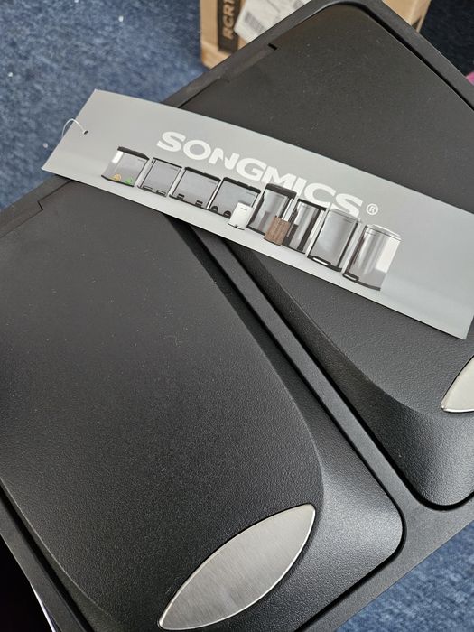 Cos de gunoi compartimentat, 3 compartimente, culoare argintiu