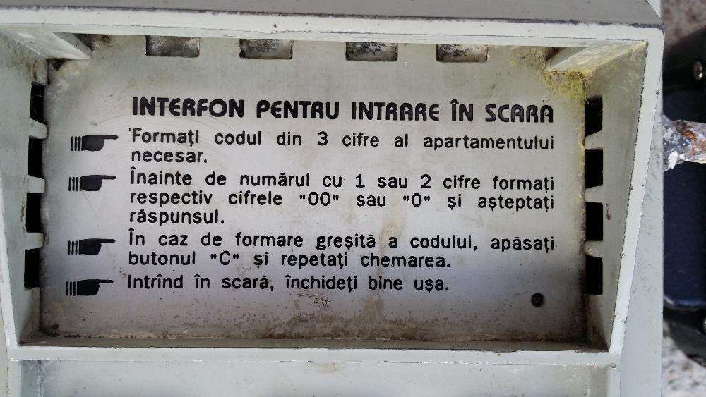 Interfon pentru scara bloc cu cifru si/sau cheie. BONUS yala acces