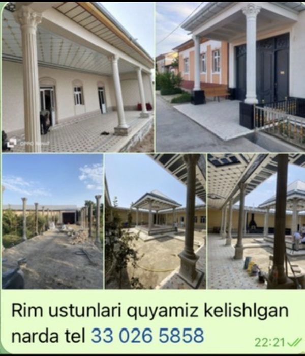 Rim ustunlarini quyamiz kelishlgan holda