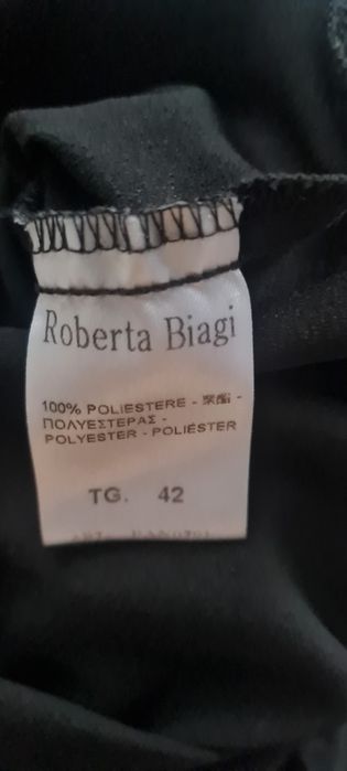 Гащеризон Roberta Biagi,  черен със златни синджири, лого и цип