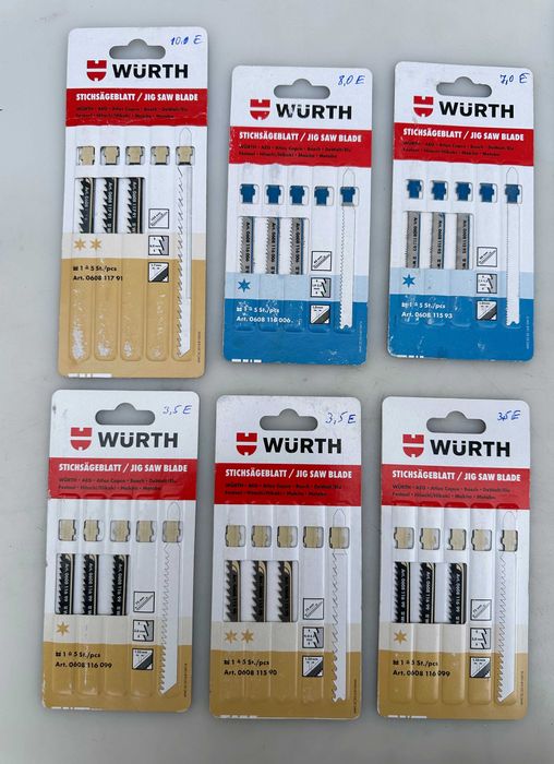 Wurth, Bosch, Metabo - Нови ножове за прободен трион