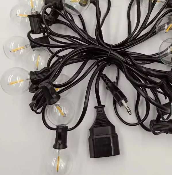 Ghirlanda 15 M, cu 25 Becuri LED și 2 becuri rezerva,Interior Exterior