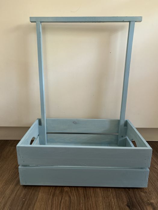 Синьо бебешко гардеробче за кръщене, погача , изписване