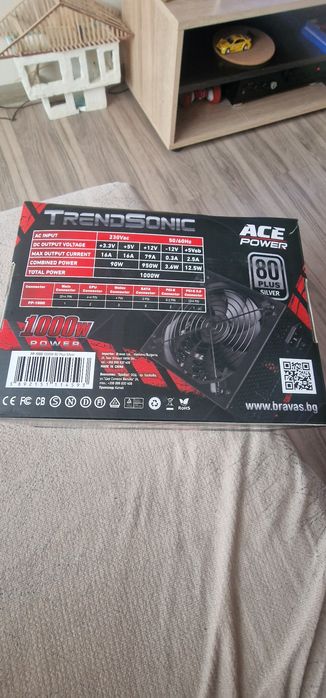 Захранващ блок за компютър Trendsonic ACE Power FP-1000W Silver