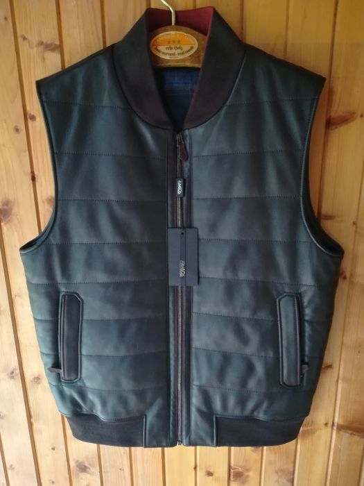 Vestă nouă piele bărbați Alexco M