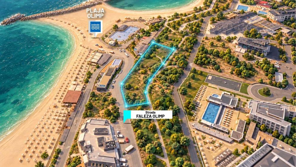 Teren exclusivist  1.125 MP FALEZA OLIMP | Regim P+5R | Oportunitate dezvoltare turistica / Aparthotel