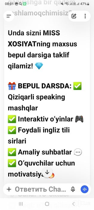 Online Ingliz tili kurslari