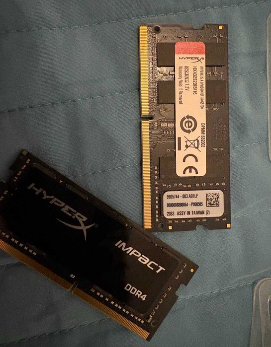 2 x HyperX Impact, 16GB DDR4, 3200MHz, CL20, 1.2v