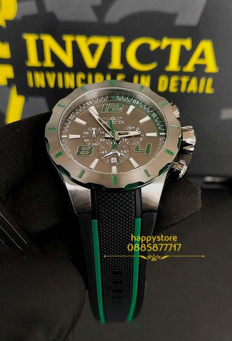 часовник INVICTA S1 Rally Green 52 mm, Инвикта нов