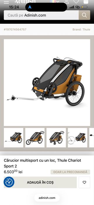 Carut bicicleta Thule impecabil