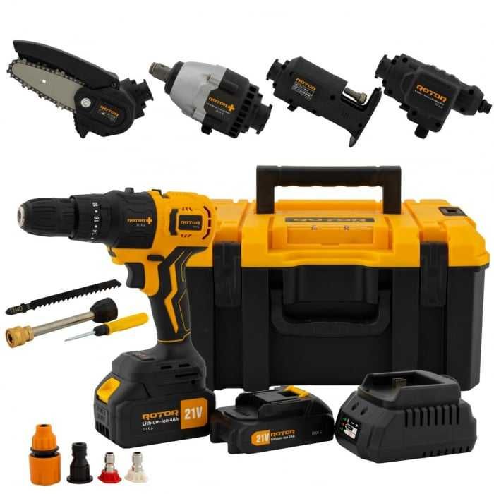 Multifunctional 5 in 1 pe acumulator ROTOR -21V/3Ah, Brushless .