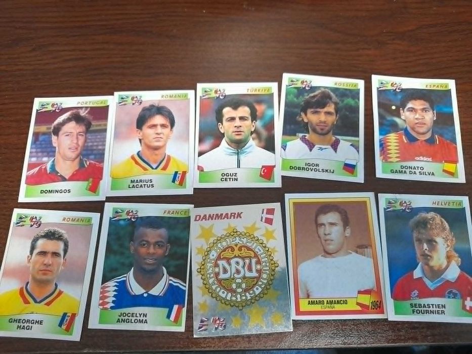 Голям лот стикери/отрезки Panini Световно 94-та и 98-ма, Европейско 96-та