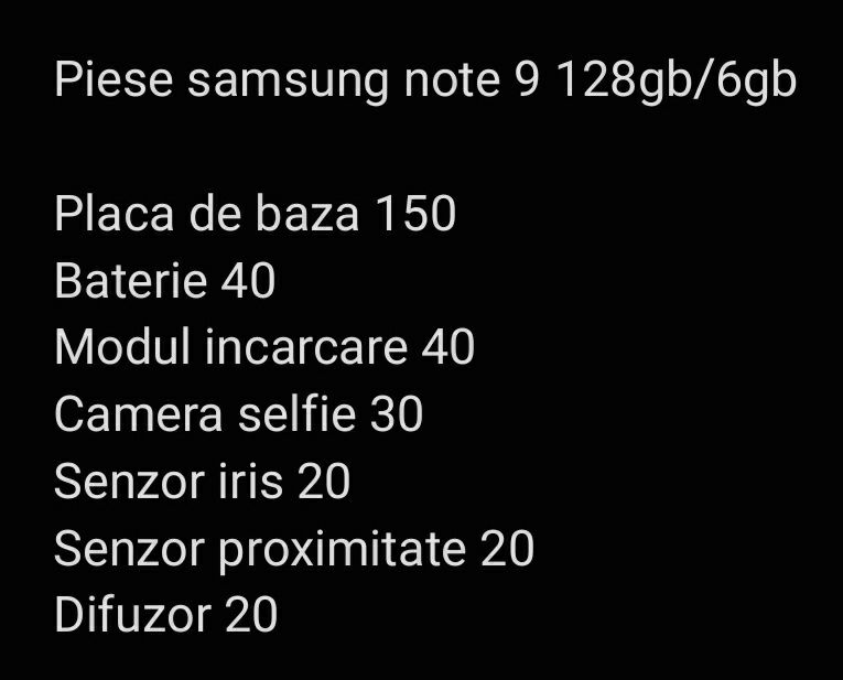 Piese placa de baza  Samsung Note 9 128gb/6gb ram
