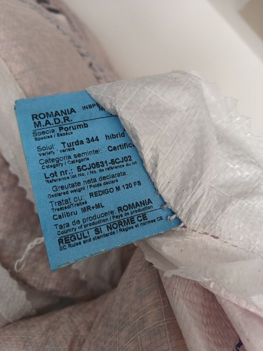 Sămânță Porumb Certificat sac 10 kg  ( 33.000 boabe )