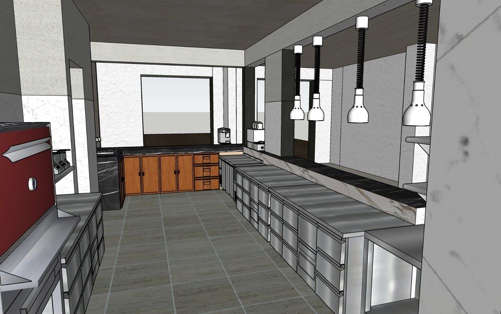 Расстановка кухни 3д