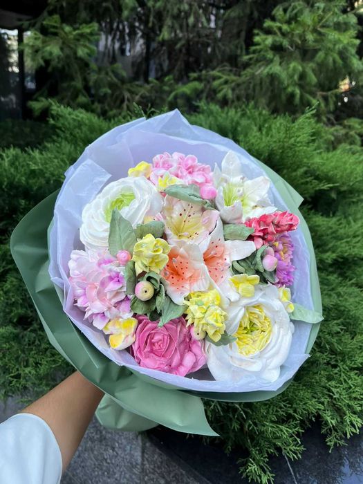 Клубника в шоколаде/Букет из Зефира/Цветы/Бокс/Финики