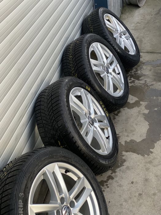 Jante vw 17  B7,B8 cu anvelope iarna 215/55/17