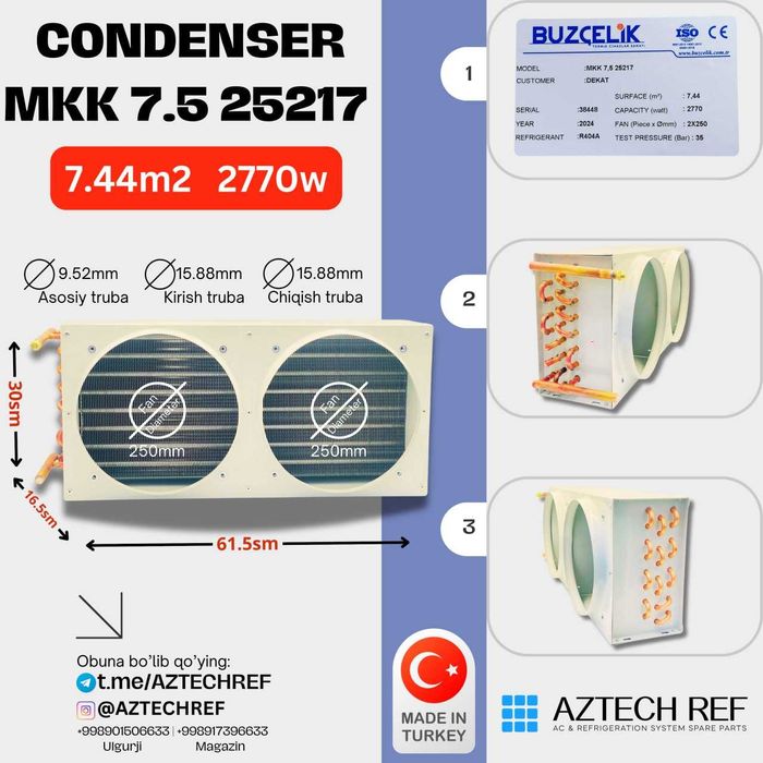 BUZÇELIK компанияси испарителлари сотувда!