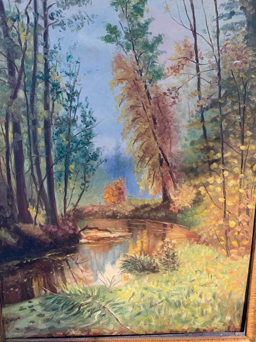картина старинная холст масло
