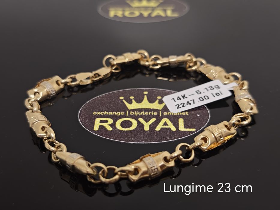 Bijuteria Royal: Brățară aur 14k 5.13 gr