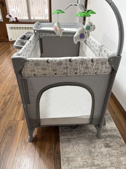 Patuț co-sleeper cu saltea