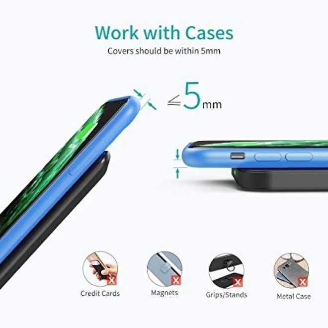 CHOETECH  Qi 10W/7.5W бърза безжична зарядна стойка и подложка