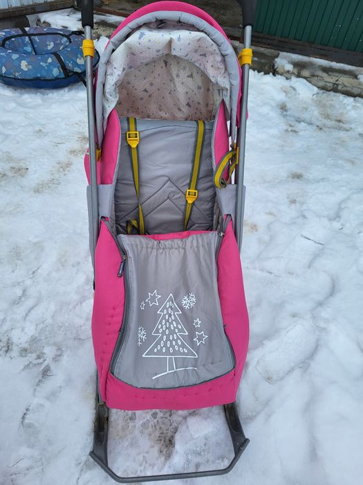 Санки детские с колесиками