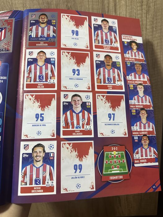 Альбом Лига Чемпионов 2024/2025 Topps (альбом заполнен на 40%)