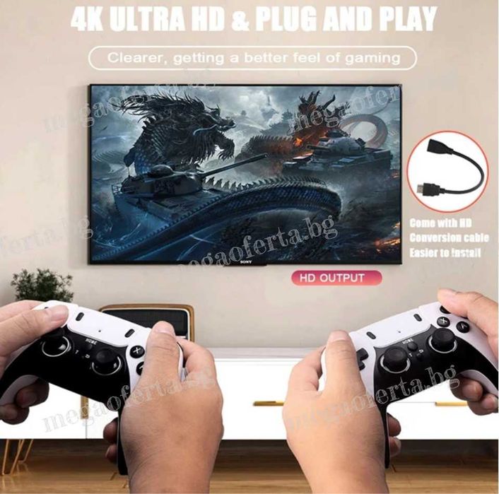 Игрова конзола с вградени игри, TV Game Stick Pro, Super Mario