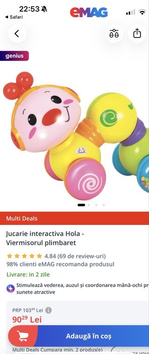 Jucarie omida muzicala interactiva Hola